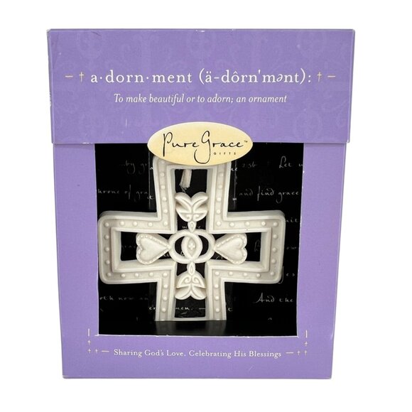 Pure Grace Covenant Cross Adornment Ivory NIB - Picture 1 of 9